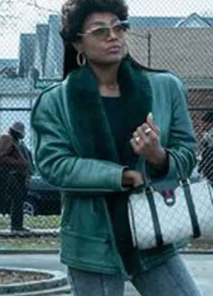 POWER BOOK III (RAQUEL THOMAS) PATINA MILLER LEATHER SHEARLING JACKET